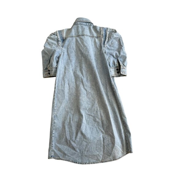 FRAME Light Wash Denim Button Down Dress Size X Small - Picture 4 of 8